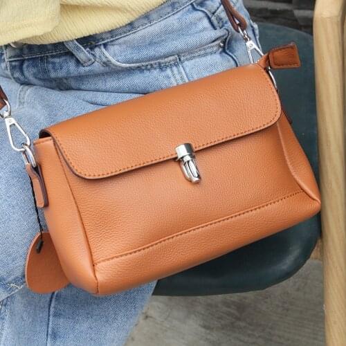 Women Messenger Bag Square Bag Genuine Leather Handbags Female Shoulder Crossbody Bags Luxury Casual Girls Small Bolsa Feminina