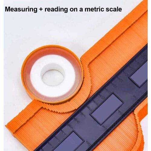 10IN Lock Wider Contour Gauge Profile Tool Alloy Edge Shaping Wood Measure Ruler Laminate Tiles Meethulp Gauge Measurement Tool