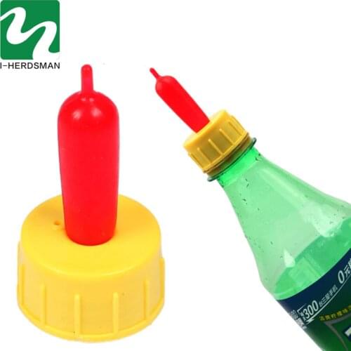 10 Pcs Sheep Drinker Nipple Drinking Milk Bottle Nipple Soft Rubber Pacifier For Lamb Pup Dog Foal Calf Screw Sprite Coke Bottle