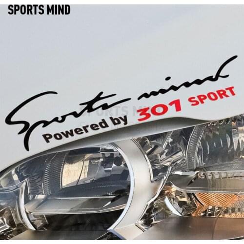 10 Pieces Sports Mind Car-Styling On Car Lamp Eyebrow automobiles Car Sticker Decal For Peugeot 301 car accessories