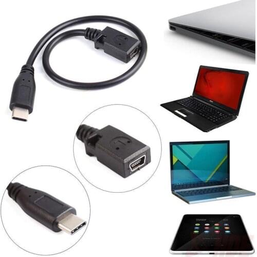 25cm USB 3.1 Type C Male to Micro MIN USB 5pin Female Data Cable for Xiaomi mi5 4S OnePlus Two 2 Nexus 5X 6P Meizu pro 6 P9