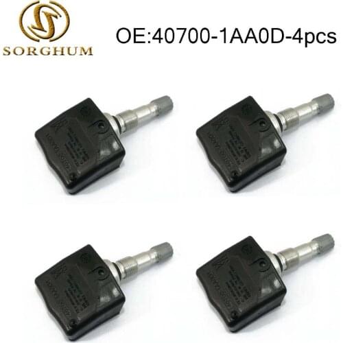 4pcs 40700-1AA0D Car Tire Pressure Sensor TPMS 315MHz for Nissan Altima 2011-2012