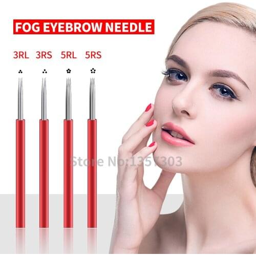 500 pcs 3R/3RS/5R/5RS For Manual Pen Semi Permanent Makeup Manual Fog Pen Needle Microblading Eyebrow Pen Needles