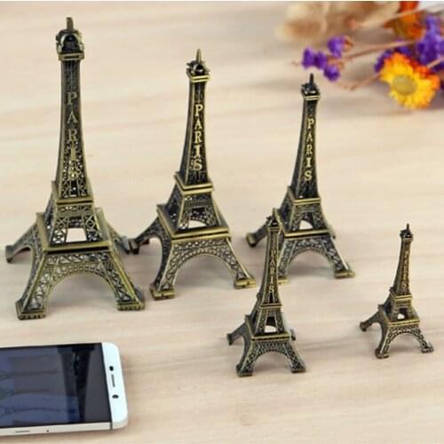 8/10/15/18/25cm Creative Micro Landscape Miniature Paris Eiffel Tower Home Furnishing Decoration Model Of Metal Art Crafts