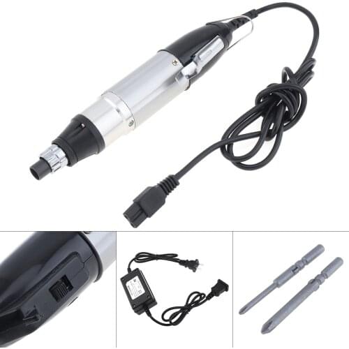 AC100-240V Two-way Adjustment Electric Screwdriver with Adjustable Voltage Adapter and Screwdriver Bits for Household Appliance