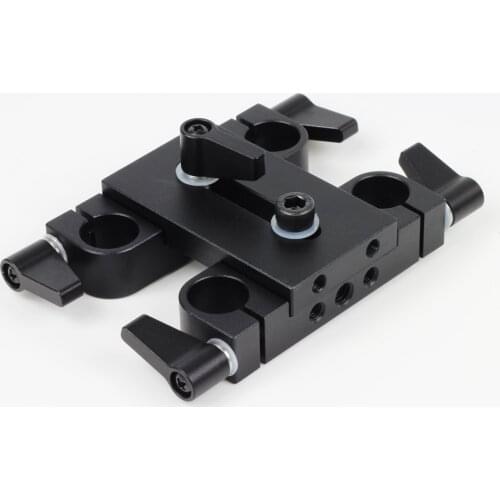 60mm to 60mm Riser Bridge Adapter 15mm Rod Clamp fr 15mm Rod Support System LWS Arriflex ARRI DSLR Camera Camcorder Rig V3