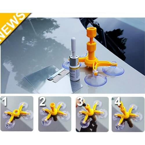 Car Auto Glass Windscreen Windshield Repair Tool DIY Dent Remove Car Kit Wind Glass Hand Tools For Chip & Crack Repair Tool Kits