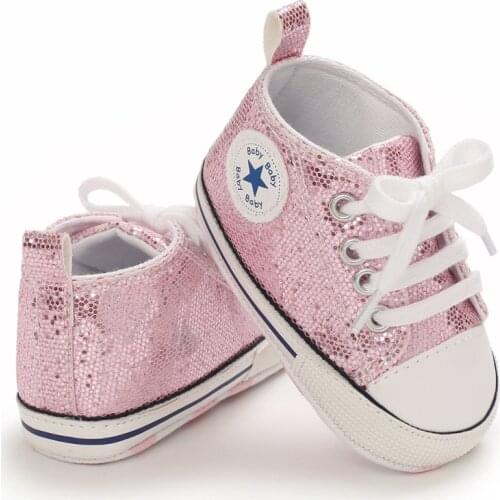 Shiny Upper Baby Shoes Moccasins Soft Sole Infant Girls Boys Sports Shoes Toddlers First Walkers Newborn Baby Prewalkers