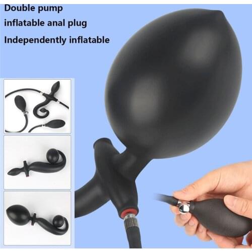 Huge Inflated ButtPlug Dildo Anal Plug Dilator Prostate Massager Silicone Anal Dildo Extender Adult Games Sex Toys For Woman Men
