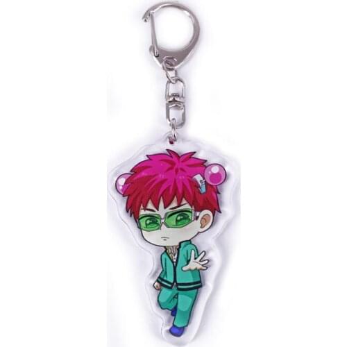 Anime Keychain Cartoon Kusuo Character Cosplay Key Rings The Disastrous Life Of Saiki Acylic Keyholder Women Men Gift Llaveros