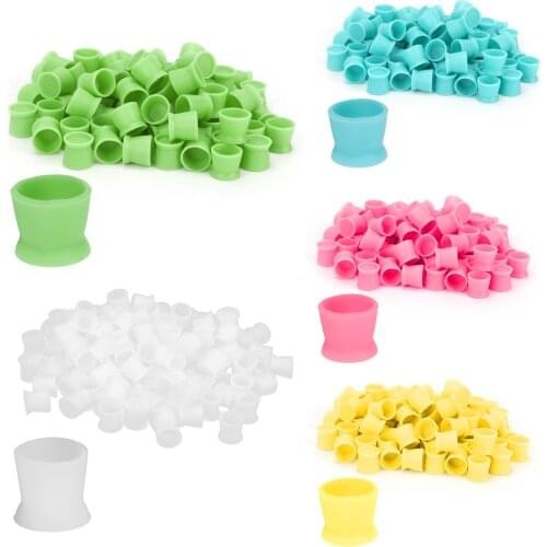 300pcs Tattoo Ink Pigment Cup Disposable Silicone Eyebrow Lip Eyes Tattoo Pigment Cup Tattoo Supplies For Tattooing