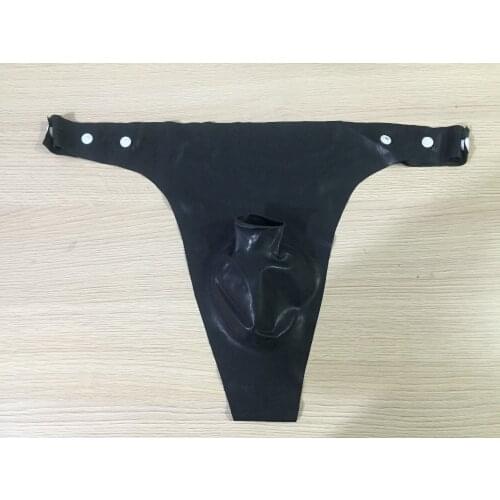 Mould Black / Transparent Underwear G-Strings & Thongs with half penis sheath plus size