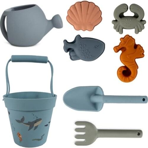 Children Beach Toys 6 Pcs Kit Baby Summer Digging Sand Tool With Shovel Water Game Play Outdoor Toy Set Sandbox For Boys Girls