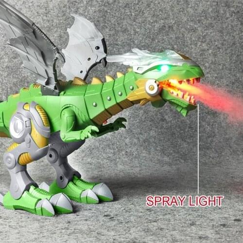 Shocking Electric Interactive Spray Dinosaurs Toys Talking Walking Fire Dragon Boy Kids Toy Christmas Gift Fine Electronic Pets