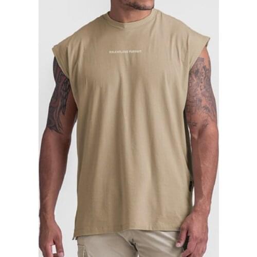 Summer Mens Vest Loose Large Size Sleeveless T-shirt Mens Round Neck Sports Bottoming Shirt Ropa Deportiva Mens Workout Shirt