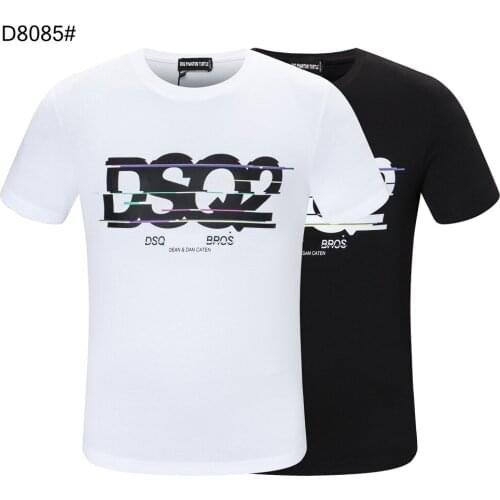 DSQ PHANTOM TURTLE Mens Short Sleeve Logo Series Graphic T-Shirt Men Fashion Print Cotton Tees Breathable Quality Tops D8085