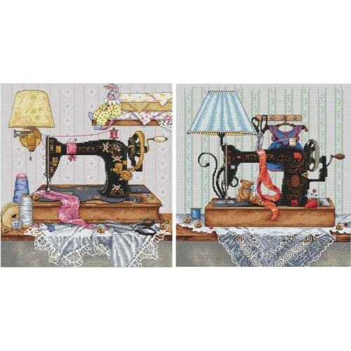 Sewing machine patterns counted 11CT 14CT 18CT Cross Stitch Sets DIY Chinese Cross-stitch Kits Embroidery Needlework