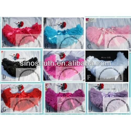 Baby girls solid color dance chiffon fluffy tutu clothes pettiskirt party tutu skirt