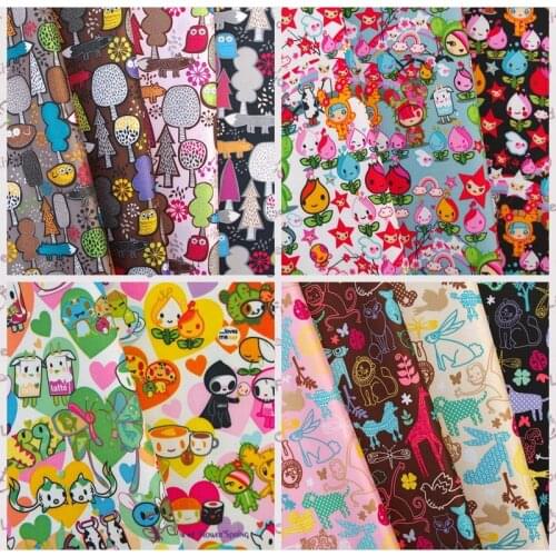Polyester/PVC coated Waterproof Fabric for bag,handmaking - Cartoon, animal collection (G02)