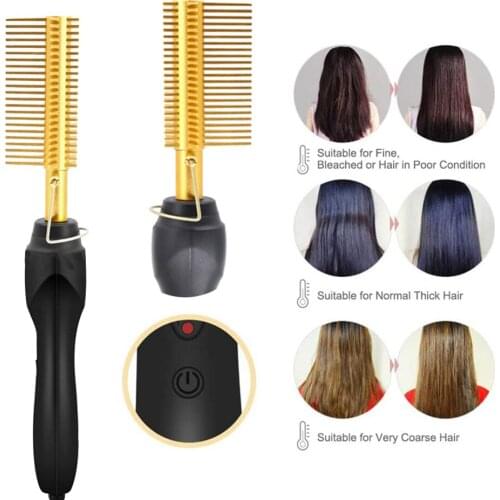 Portable Multi-Function Use Electric Hair Curler Comb Straightener Wet and dry Curling Brushes Hair Styling for Personal Use