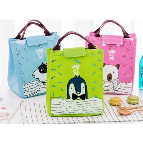Casual Lunch Box Box Portable Waterproof Insulated Food Carry Big Cold Canvas Picnic Totes Case Kids Women Thermal Box Tas Bekal