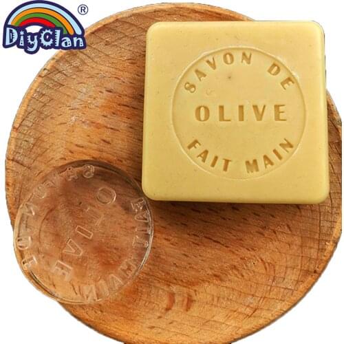 Savon De Fait Main OLIVE Soap Stamp Diy Sink Circle Handmade Natural Soap Making Stamps With Handle French Soap Stamp