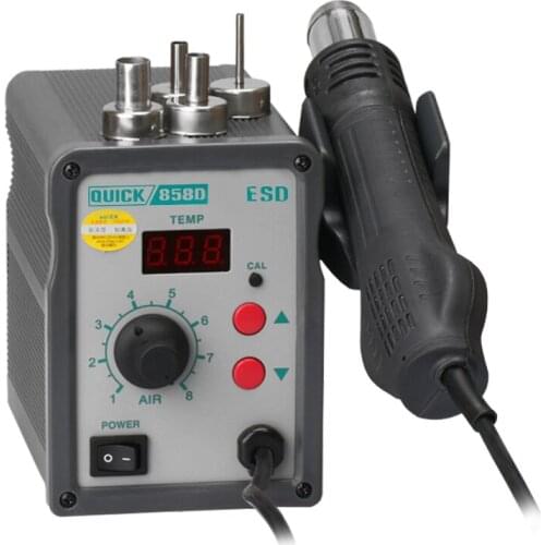 Digital display thermostat hot air gun mobile phone maintenance tool soft rotating hot air gun QUICK 858D 110V/220V