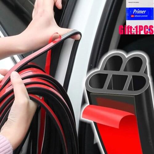 Car Door Rubber Seal Strips Upgraded Double Layer Sealer For Door Trunk Soundproof Noise Insulation Weatherstrip Car Accessories