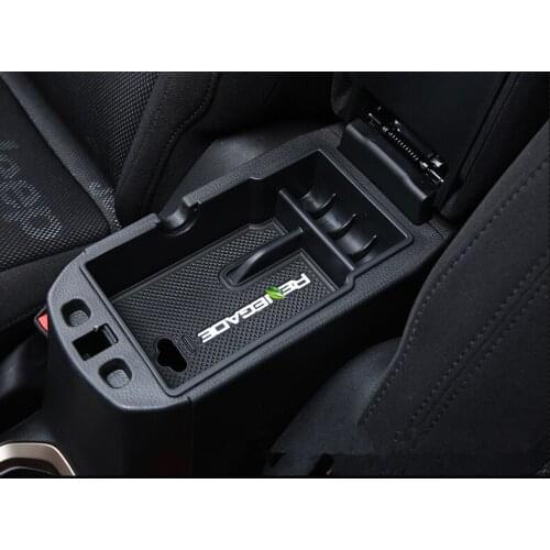 Auto Center Console Armrest Storage Box Glove Box Secondary Storage Fit for Jeep Renegade 2015 2016 - 2019 Console Organizer