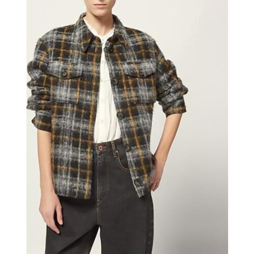 2020 Autumn and Winter Woolen Plaid Cool Dress Deep Plaid Pocket Jacket Jacket Women Short Coat