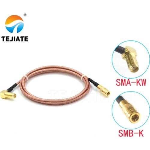 1PCS TEJIATE Adapter Cable SMB To SMA Type SMBK Convert SMAKW 8-90CM 1M 1.5M 2M Length Connector RG316 Wire