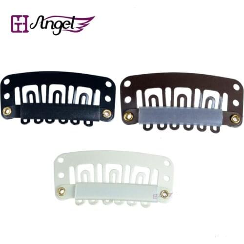 1000pcs/bag 32mm U Tip Snap Metal Clip With Silicone Back For Hair Extension/WIg Hair Extension Tool Black,Blonde,Brown Optional