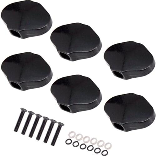 6pcs Zinc Alloy Guitar Tuning Peg Knobs Keys Tuners Machine Heads Knobs with Screw Kit for Acoustic Electric Folk Guitars