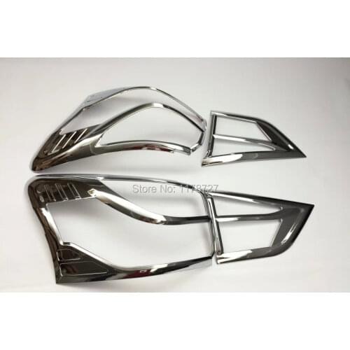Free Shiping ABS Chrome Tail lamp cover for ISUZU MU-X MUX Back lamp light cover mu-x accessory mux accessories