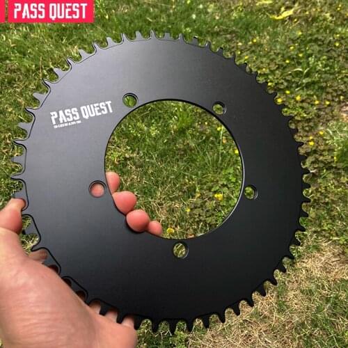 PASS QUEST 130BCD road bike closed disc monolithic 58T bicycle chain / sprocket crank RED APEX 3550