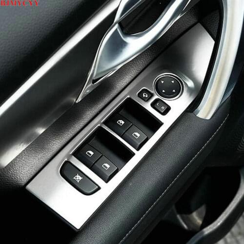 BJMYCYY 4PCS/SET Stainless steel decorative frame of window regulator For KIA Sportage R 2018 2019