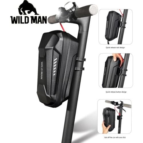 Wild Man Electric Scooter Bike Handle Bar Bag Electric Folding Bicycle Handle Bag Eva Hard Case Balance Car Bicycle Bags