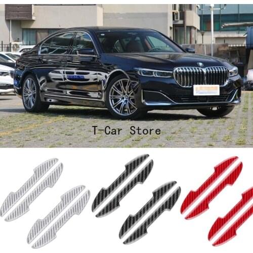 For BMW X1 X2 X3 X4 X5 X6 X7 I3 I8 Z4 M4 M6 M5 Car Side Door Edge Guard Bumper Trim Protector 4pcs Carbon Fiber Stickers