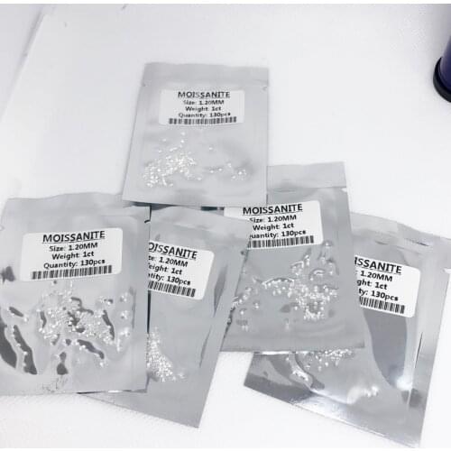 DVVS white color Round Cut small szie loose moissanites diamond 1mm--10mm Round Cut Clarity Lab Grown Moissanites Vacuum packag