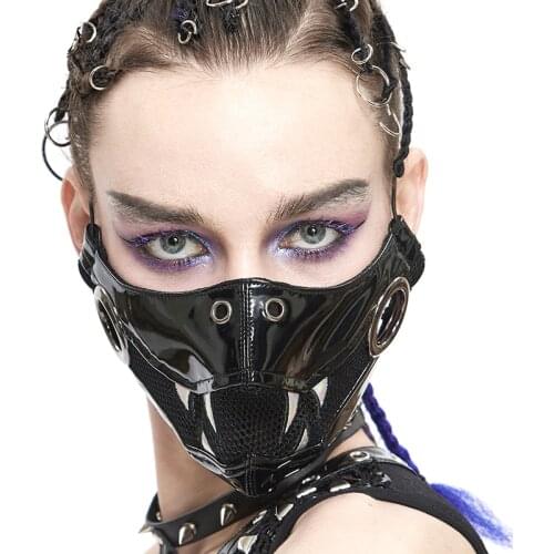 European and American punk mask rivet nightclub bar mouth nose COS performance decoration Halloween rock ornaments
