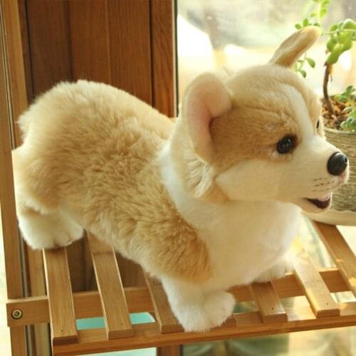 Simulation Dog Plush Doll Cute Corgi Plush Toy Corgi Doll Cartoon Dog Mini Plush Home Decorative
