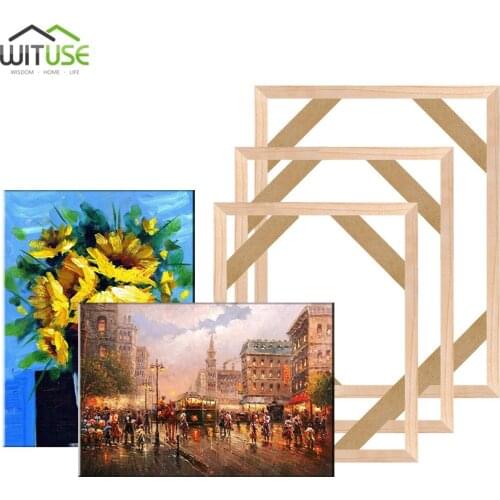 DIY Wood Canvas Print Frame Bar Oil Painting DIY Assembly Wooden Stretcher Strip For Diamond Painting Picture Wall Art Decor