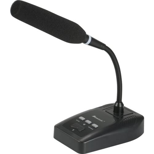 Baomic USB Computer Microphone Plug and Play Desktop Goose Neck Microphone with Mute Button Cardioid Condenser with Sound Card