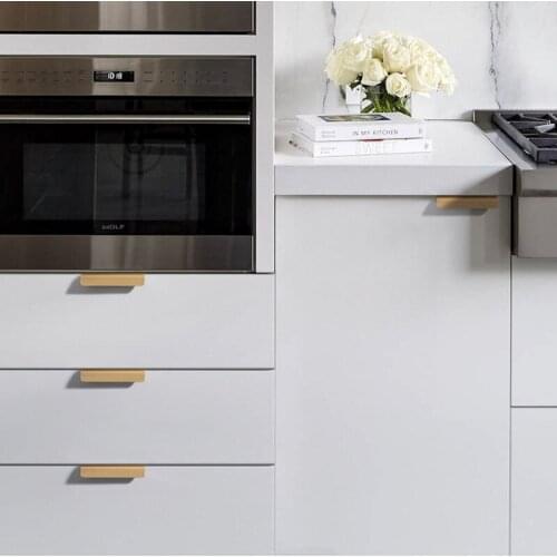 Nordic Style Brass Hidden Handle, Tatami Handle Rotary Platform, Invisible Handle for Kitchen Cabinet Drawers