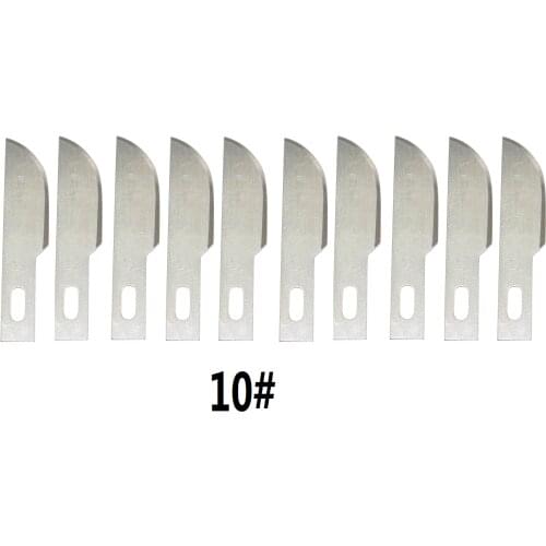 10 pcs Blades Wood Carving Tools for Engraving Craft Sculpture Knife Cutting Tool PCB Repair Deburring Curved Edge Blade