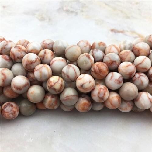 Fashion 6 8mm Natural Red Beads Stone High Quality Smooth Round Mexican Crazy Agates Loose Pattern Beads For Jewelry Making