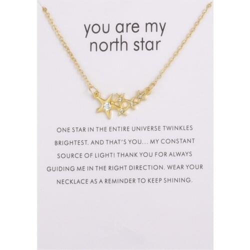 12pcs Fashion Jewelry Five Star Crystal Pendant Necklace For Women