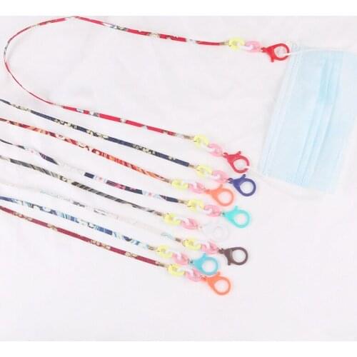 Fashion Candy Color Acrylic Mask Chain Holder Anti-Lost Sunglasses Reading Glasses Lanyard Neck Cord Strap Rope Jewelry Gifts