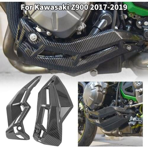 Motorcycle Lower Engine Belly Pan Bottom Cover Protector Fairing Cowl Injection Molded Carbon For Kawasaki Z900 2017 2018 2019