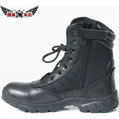 Summer Outdoor Breathable Combat Special Forces Zipper Land War Training Military Fans Mountaineering Combat Boots men